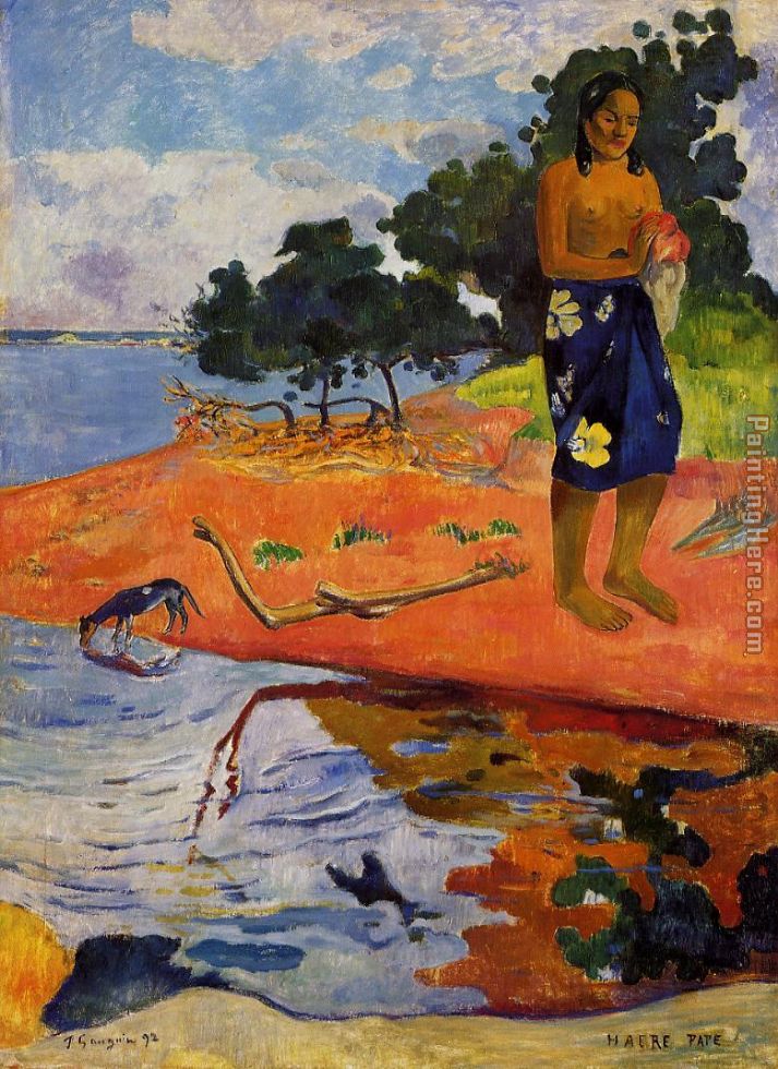 Haere Pape painting - Paul Gauguin Haere Pape art painting